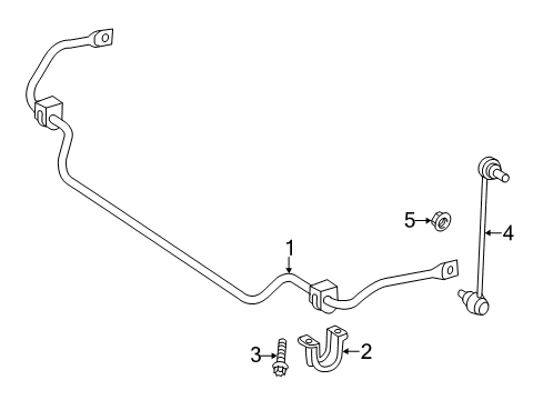 2017 Mercedes-Benz SLC300 Stabilizer Bar & Components - Front Diagram