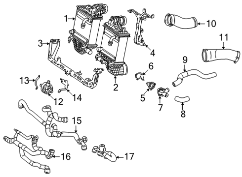 Auxiliary Pump Front Bracket Diagram for 205-501-59-20