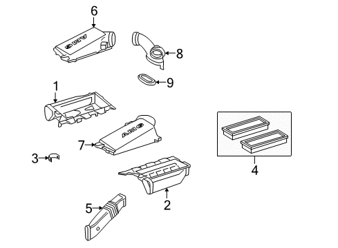 2009 Mercedes-Benz ML63 AMG Filters Diagram 1