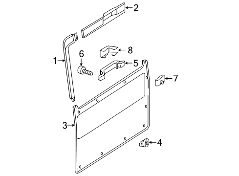 2009 Mercedes-Benz G550 Interior Trim - Back Door Diagram