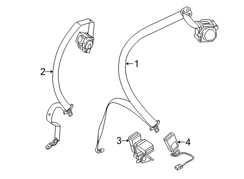 2017 Mercedes-Benz B250e Seat Belt Diagram 2