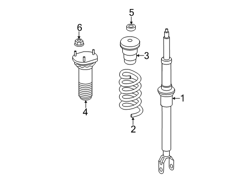 2010 Mercedes-Benz R350 Shocks & Components - Front Diagram 2