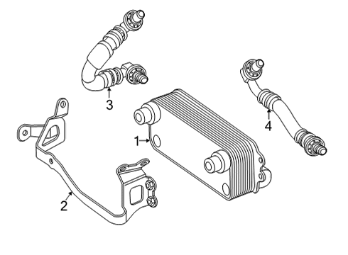 2021 Mercedes-Benz E63 AMG S Oil Cooler  Diagram