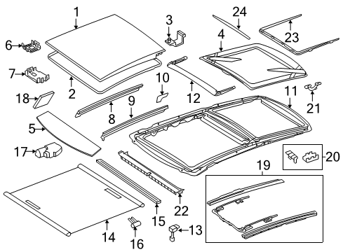 2012 Mercedes-Benz R350 Sunroof  Diagram 1