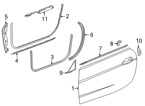 2014 Mercedes-Benz SL63 AMG Door & Components, Body Diagram