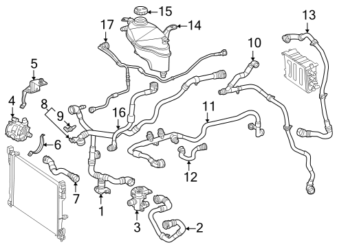 2024 Mercedes-Benz EQS 580 SUV Hoses, Lines & Pipes