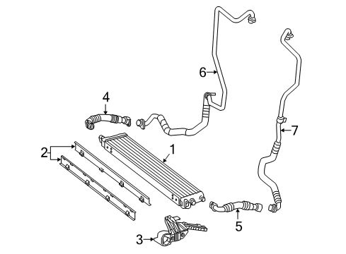 2017 Mercedes-Benz GLE63 AMG S Oil Cooler, Cooling Diagram 2