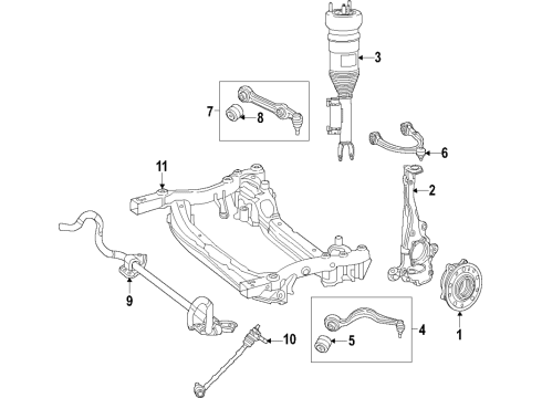 2021 Mercedes-Benz E53 AMG Front Suspension, Control Arm Diagram 3