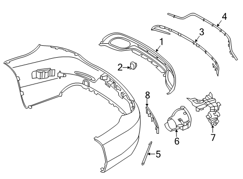 2020 Mercedes-Benz C300 Exterior Trim - Rear Bumper