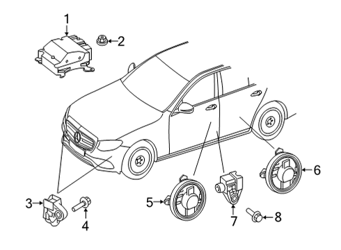 2021 Mercedes-Benz E350 Air Bag Components Diagram 2