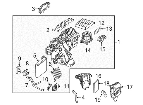 2016 Mercedes-Benz GLE350 Heater Core & Control Valve Diagram