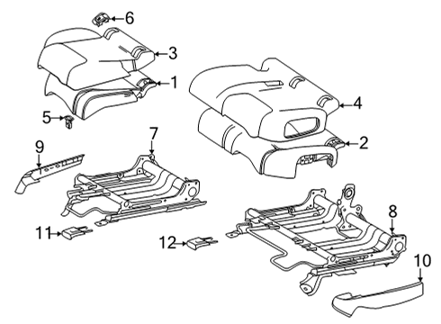 2021 Mercedes-Benz GLA250 Rear Seat Components Diagram 2