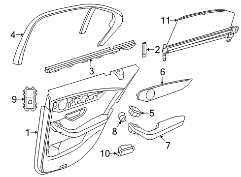 2016 Mercedes-Benz GLC300 Rear Door Diagram 3