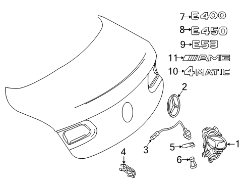 2018 Mercedes-Benz E400 Parking Aid Diagram 19