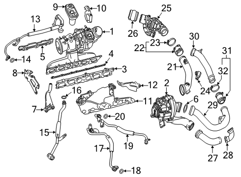 2020 Mercedes-Benz E53 AMG Turbocharger, Fuel Delivery Diagram 1