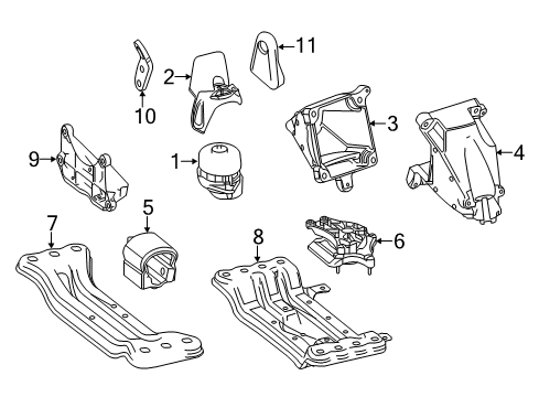 Support Bracket Diagram for 276-223-00-04