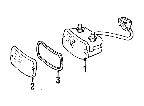 1984 Mercedes-Benz 380SL Park Lamps Diagram 1