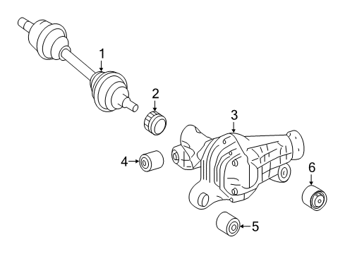 2017 Mercedes-Benz GLE43 AMG Carrier & Front Axles Diagram 1