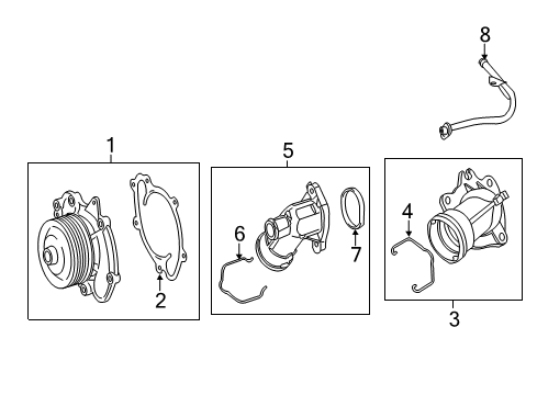 2010 Mercedes-Benz R350 Water Pump Diagram 1