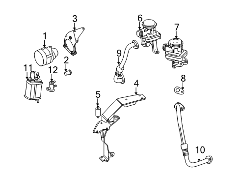 2012 Mercedes-Benz SL63 AMG Emission Components Diagram