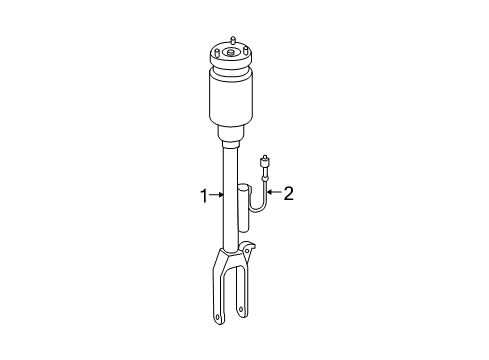 2007 Mercedes-Benz ML63 AMG Shocks & Components - Front Diagram 1