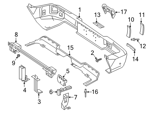 2019 Mercedes-Benz G550 Rear Bumper Diagram