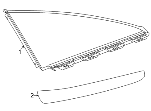 2023 Mercedes-Benz EQS 450 Glass & Hardware - Quarter Panel