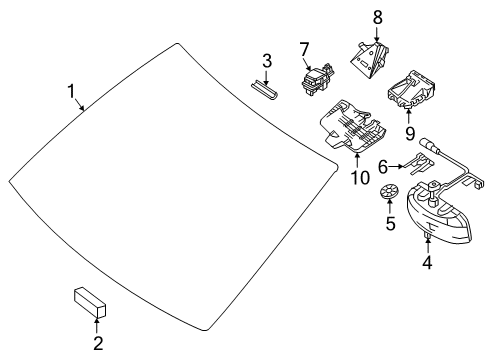 Mirror Inside Cover Diagram for 205-811-00-00-9051