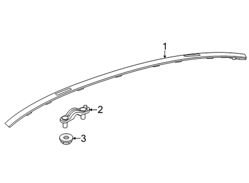 2024 Mercedes-Benz C43 AMG Exterior Trim - Roof Diagram 1