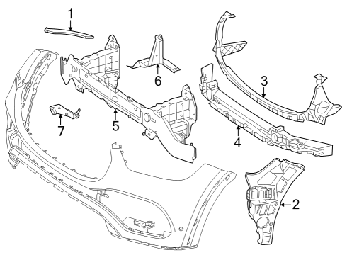 2024 Mercedes-Benz GLE63 AMG S Bumper & Components - Front Diagram 4