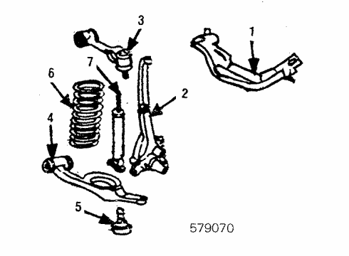 1985 Mercedes-Benz 300D Front Suspension Diagram