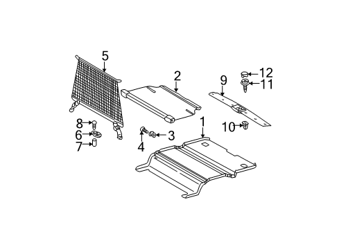 2003 Mercedes-Benz ML55 AMG Interior Trim - Rear Body Diagram