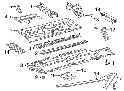 Rear Crossmember Diagram for 177-610-43-01