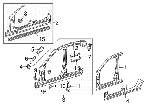 2021 Mercedes-Benz E63 AMG S Aperture Panel, Rocker Diagram 1