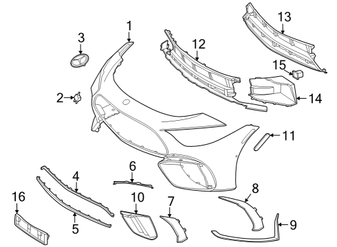 Air Duct Retainer Diagram for 232-885-37-00