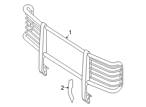 2016 Mercedes-Benz G550 Front Brush Guard Diagram