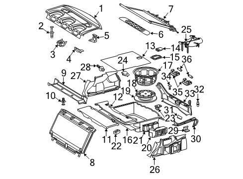 Package Tray Trim Diagram for 211-690-02-49-5D28