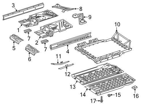 Floor Pan Diagram for 242-610-02-78