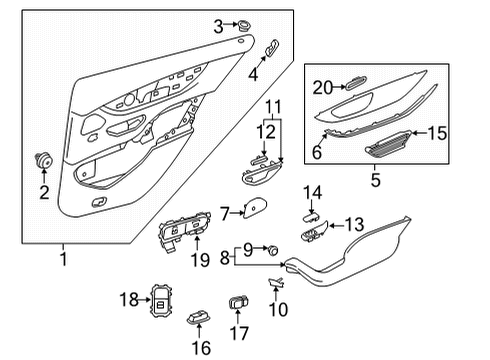 Armrest Diagram for 257-730-51-00-3D16