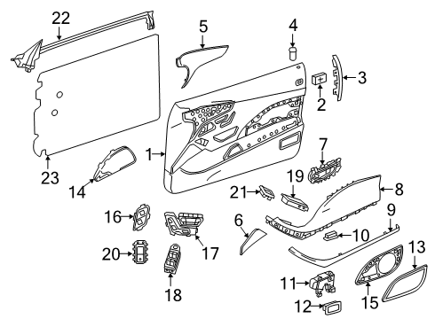 Door Trim Panel Seal Diagram for 217-727-08-00