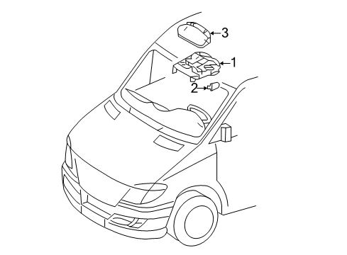 2011 Mercedes-Benz Sprinter 2500 Overhead Console Diagram