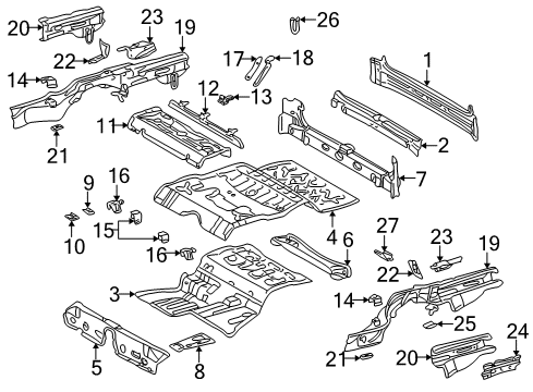 Upper Reinforcement Diagram for 210-611-31-16