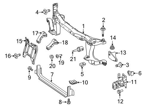 2017 Mercedes-Benz Metris Radiator Support Diagram