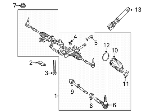 2024 Mercedes-Benz EQS 580 Steering Gear & Linkage Diagram 1