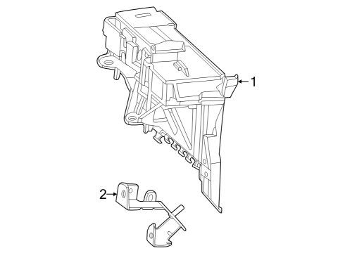 Fuse Box Bracket Diagram for 232-545-52-01