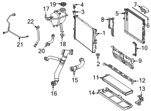 2023 Mercedes-Benz GLS63 AMG Radiator & Components