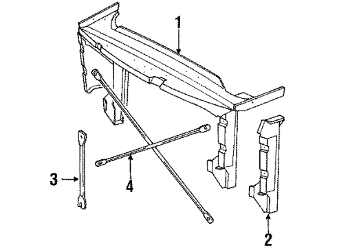 1984 Mercedes-Benz 380SL Radiator & Components Diagram