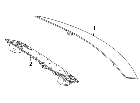 2019 Mercedes-Benz AMG GT R Rear Spoiler Diagram 1
