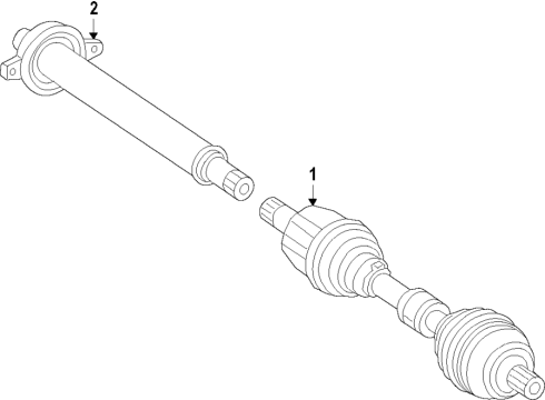 2022 Mercedes-Benz GLA35 AMG Axle Shafts & Joints, Drive Axles Diagram