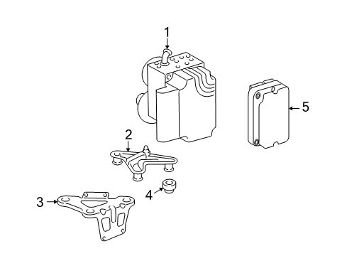 2007 Mercedes-Benz CLS63 AMG Anti-Lock Brakes Diagram 1